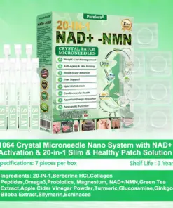 Purelora® Crystal Microneedle Nano System with NAD⁺ Activation & 20-in-1 Slim & Healthy Pacth Solution