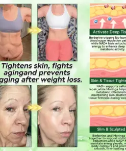 Purelora® Moringa · Berberine × NAD⁺ 10-in-1 Nano Microneedle Patch