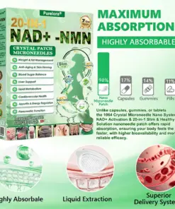 Purelora® 1064 Crystal Microneedle Nano System with NAD Activation 20-in-1 Slim Healthy Pacth Solution