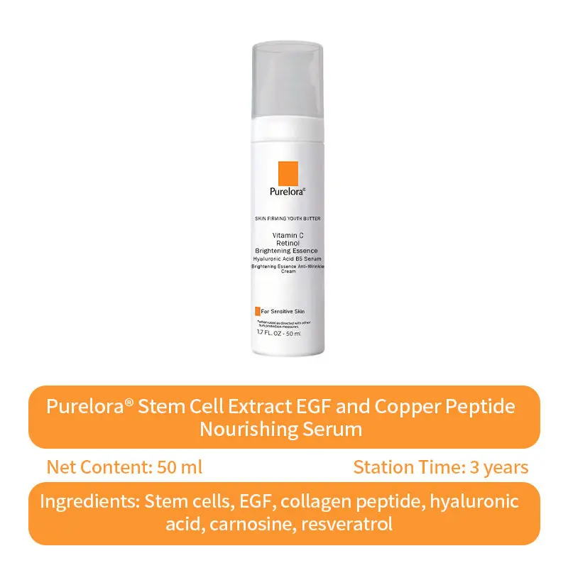 Purelora® Stem Cell Extract EGF and Copper Peptide Revitalizing Essence Cream (deeply activates the skins internal regeneration, making the skin firmer and smoother)