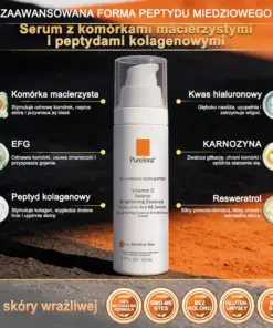 Purelora® Stem Cell Extract EGF and Copper Peptide Revitalizing Essence Cream (głęboko aktywuje wewnętrzną regenerację skóry, sprawia, że staje się ona jędrniejsza i gładsza)