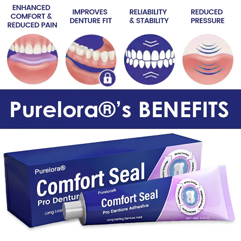 Purelora® Comfort Seal Pro Denture Adhesive