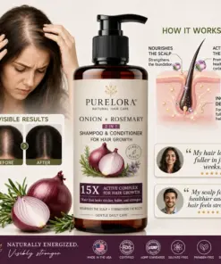 PURELORA® 2-in-1 Onion & Rosemary Shampoo + Conditioner